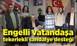 Engelli vatandaşa tekerlekli sandalye desteği