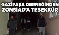 Gazipaşa Derneğinden ZONSİAD’a teşekkür