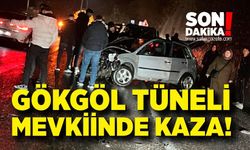 Gökgöl tüneli’nde mevkiinde kaza! Araç bariyerlere çarparak durabildi