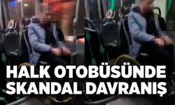 Halk otobüsündeki uygunsuz davranış kamerada