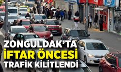 İftar saatine dakikalar kala Zonguldak’ta trafik kilitlendi