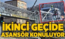 Zonguldak’ta üst geçit çalışmaları sürüyor: İkinci geçide asansör konuluyor