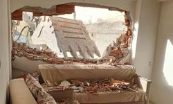 İnşaat çalışması yan binaya zarar verdi