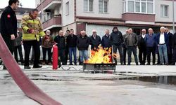 İtfaiyeden toplu taşıma şoförlerine yangın eğitimi