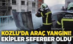 Kozlu'da araç yangını! Ekipler seferber oldu