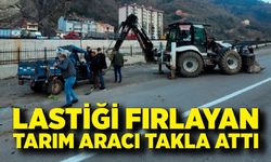 Patpatın Lastiği Fırladı, Araç Takla Attı: 1 Yaralı