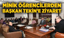 Minik öğrencilerden Başkan Tekin’e anlamlı ziyaret