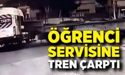 Hemzemin geçitte öğrenci servisine tren çarptı