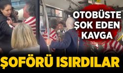 Otobüste şok eden kavga: Şoförü ısırdılar