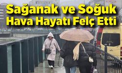 Zonguldak'ta sağanak yağış ve soğuk hava etkili oldu.