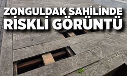 Zonguldak sahilinde kırık ahşaplar tehlike saçıyor