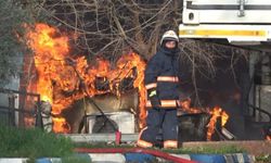 STK'ya ait prefabrik yapıda yangın