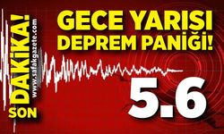 Tokat’ta 5.6 büyüklüğünde deprem! Gece yarısı korkuttu