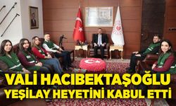 Vali Hacıbektaşoğlu Yeşilay heyetini kabul etti