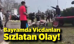 Bayramda Vicdanları Sızlatan Olay! Atına Şiddet Uyguladı