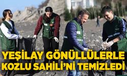 Yeşilay gönüllülerle Kozlu Sahili’nde temizlik yaptı