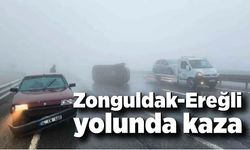 Zonguldak-Ereğli yolunda yoğun sis kazayı beraberinde getirdi!