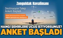 Zonguldak Havalimanı Yeni Destinasyon talep anketi başlatıldı