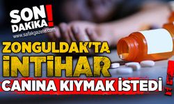 Zonguldak'ta evinde canına kıymak istedi!