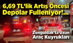 Motorin Zammı Öncesi İstasyonlarda Uzun Kuyruk