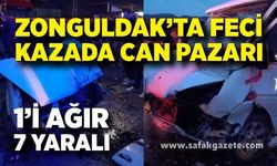 Zonguldak'ta İşçi servisi ile otomobil çarpıştı: Can pazarı yaşandı
