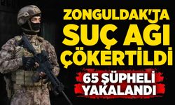 Zonguldak'ta suç ağı çökertildi: 65 şüpheli yakalandı