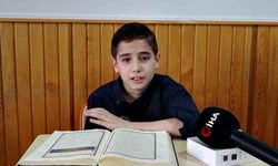 11 yaşındaki Ömer Sabri 8 ayda hafız oldu