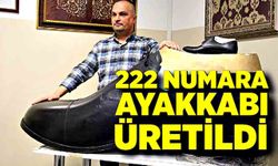 222 numara ayakkabı üretildi: Gören dönüp bakıyor