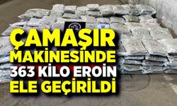 Sınırda dev operasyon: Çamaşır makinesine gizlenmiş 363 kilo eroin ele geçirildi