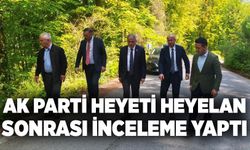 AK Parti heyeti heyelan sonrası inceleme yaptı