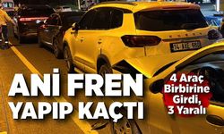 Ani Fren Facia Getirdi: 4 Araç Birbirine Girdi