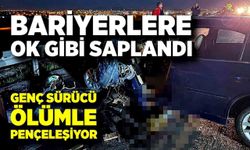 Otomobil bariyerlere ok gibi saplandı