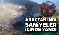 Zonguldak'ta Seyir Halindeki Kamyonet Küle Döndü