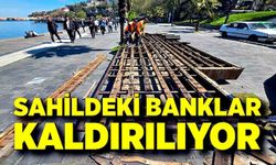 Sahildeki Banklar Kaldırılıyor