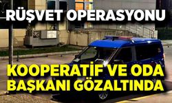 Rüşvet operasyonu: Kooperatif ve odada baskın: 3 şüpheli yakalandı