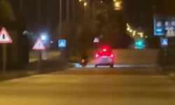 Bolu’da polisten kaçan motosikletli kamerada yakalandı