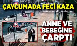 Çaycuma'da korkunç kaza! Anne ve bebeğine çarptı