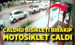 Hırsızdan pes dedirten takas: Çaldığı bisikleti bırakıp motosiklet çaldı