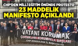 CHP’den Milli Eğitim önünde protesto: “23 maddelik manifesto” açıklandı