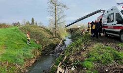 Dereye uçan araç sabah ortaya çıktı