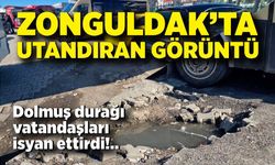 Zonguldak’ta dolmuş durağı yolu tepki çekiyor