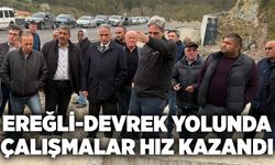 Ereğli-Devrek yolunda çalışmalar hız kazandı