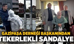 Gazipaşa Derneği başkanından tekerlekli sandalye