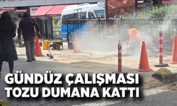 Gündüz çalışması tozu dumana kattı, vatandaş tepki gösterdi
