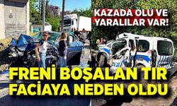 Freni patlayan tır dehşet saçtı: Can kaybı var