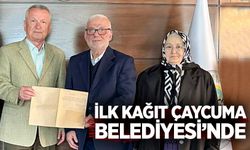 İlk kağıt Çaycuma Belediyesi’nde