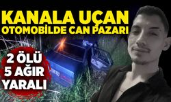 Kanala uçan otomobilde can pazarı: 2 ölü, 5 ağır yaralı