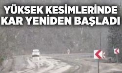 Karabük'ün yüksek kesimlerinde kar yağışı yeniden başladı