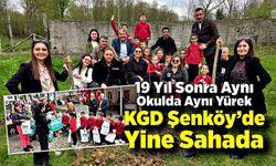 KGD çocuklar gibi şendi; 19 yıl önce Tadilat yaptıkları okulda çocuklarla buluştu