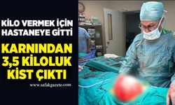 Kilo vermek için hastaneye gitti, karnından 3,5 kiloluk kist çıktı